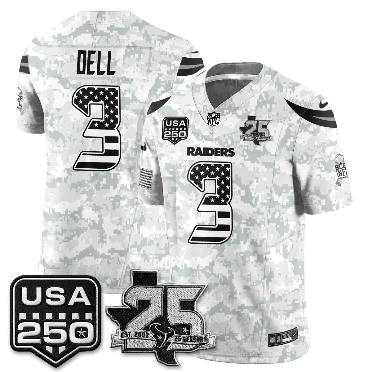 Houston Texans 2026 Salute to Service Edition Vapor Jersey - Stitched