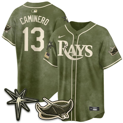 TB New Era Olive 2026 Armed Forces Day Jersey - All Stitched