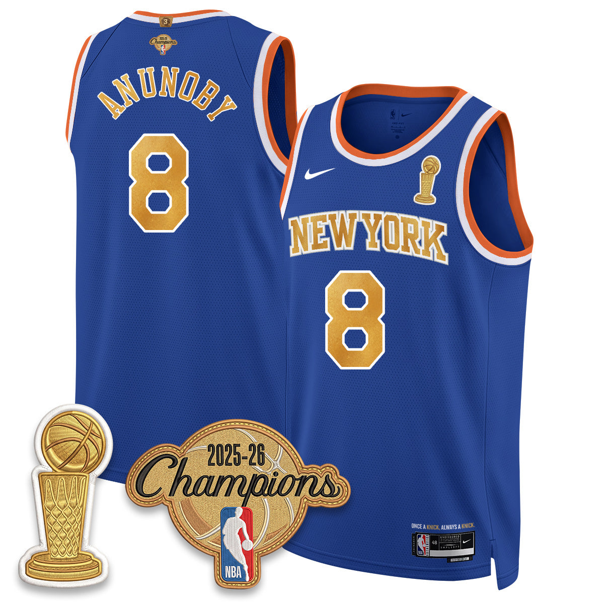NYK Champions Night Vapor Jersey - Stitched