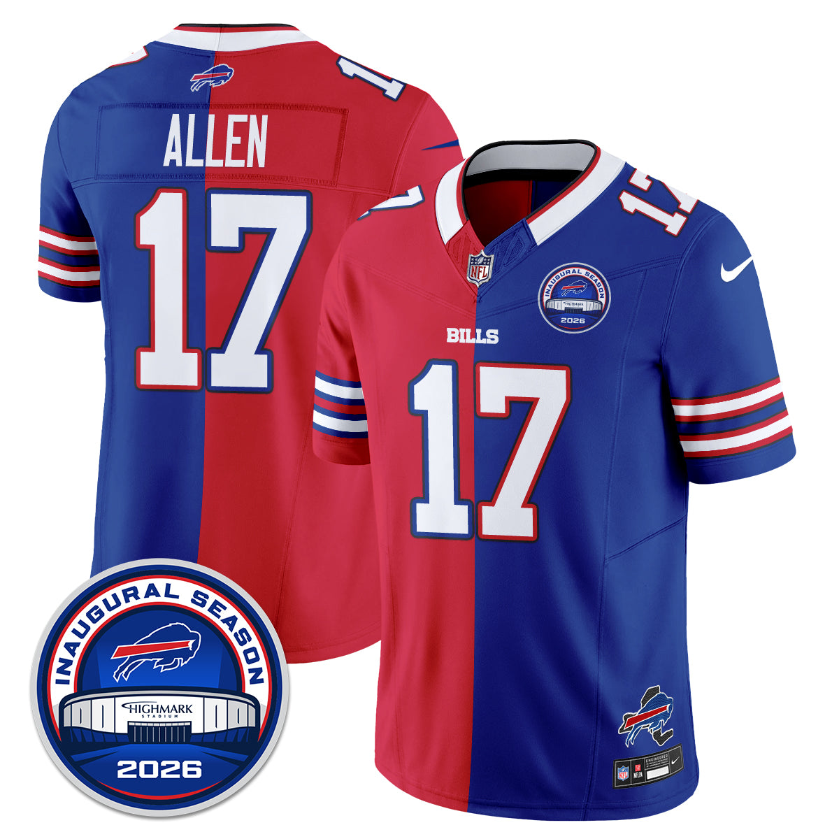 Buffalo Bills 2026 Split Edition Vapor Jersey - Stitched
