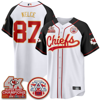 KC 4X Champs Gold Trim Edition Vapor Baseball Jersey - Stitched