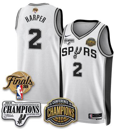 SAS 2026 NBA Western Conference Champions Vapor Jersey V3 - Stitched