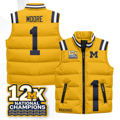 MICH 12X Champs Puffer Vest - Printed