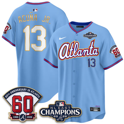 Atlanta Braves 2026 NL East Champs Gold Edition Vapor Jersey - Stitched