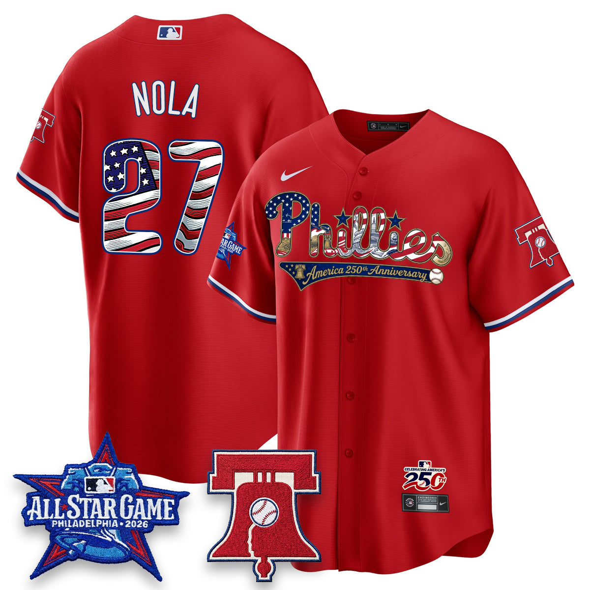 PHI 2026 Independence Day USA Vapor Limited Blue Jersey - Stitched