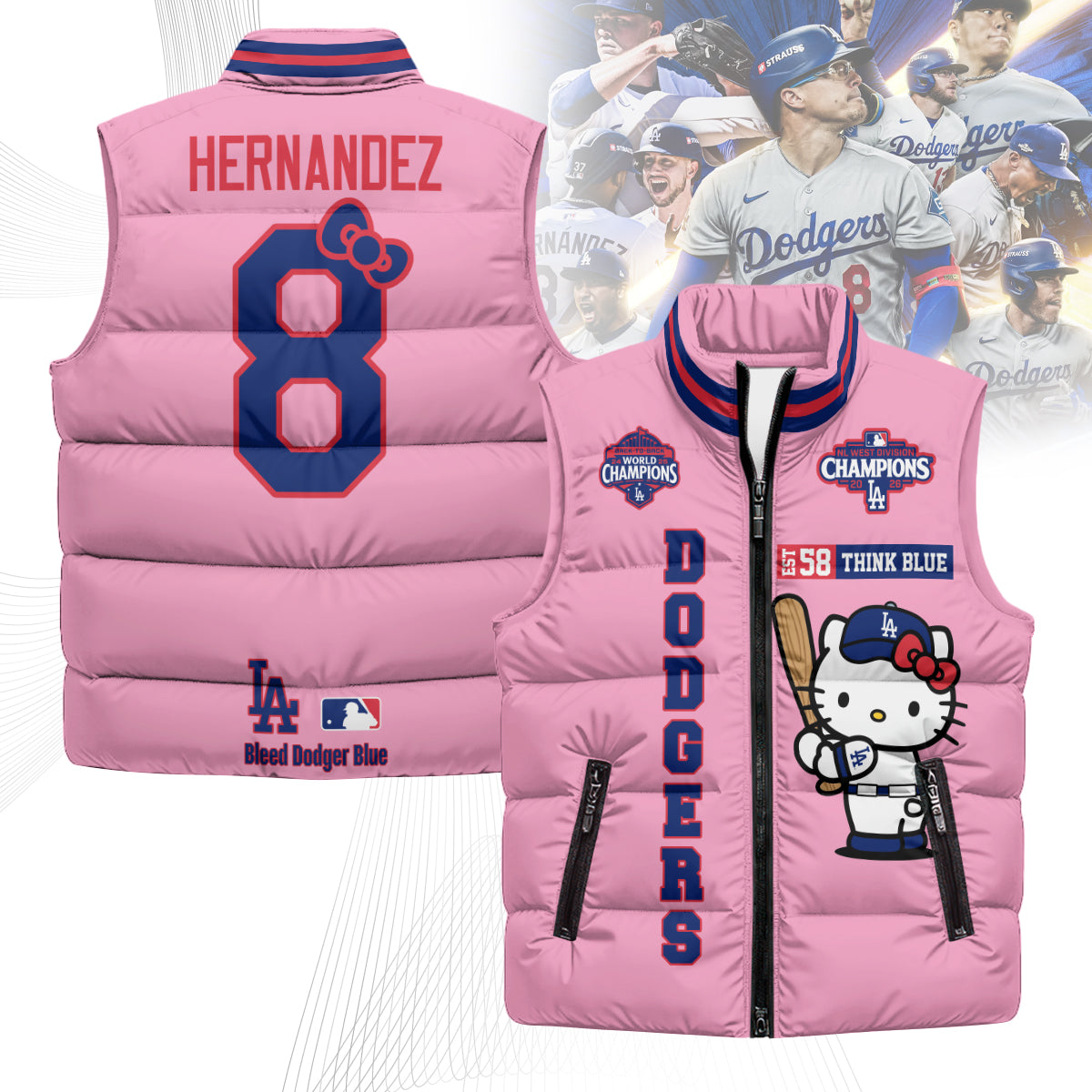 LAD x Meow KT Puffer Vest - Printed