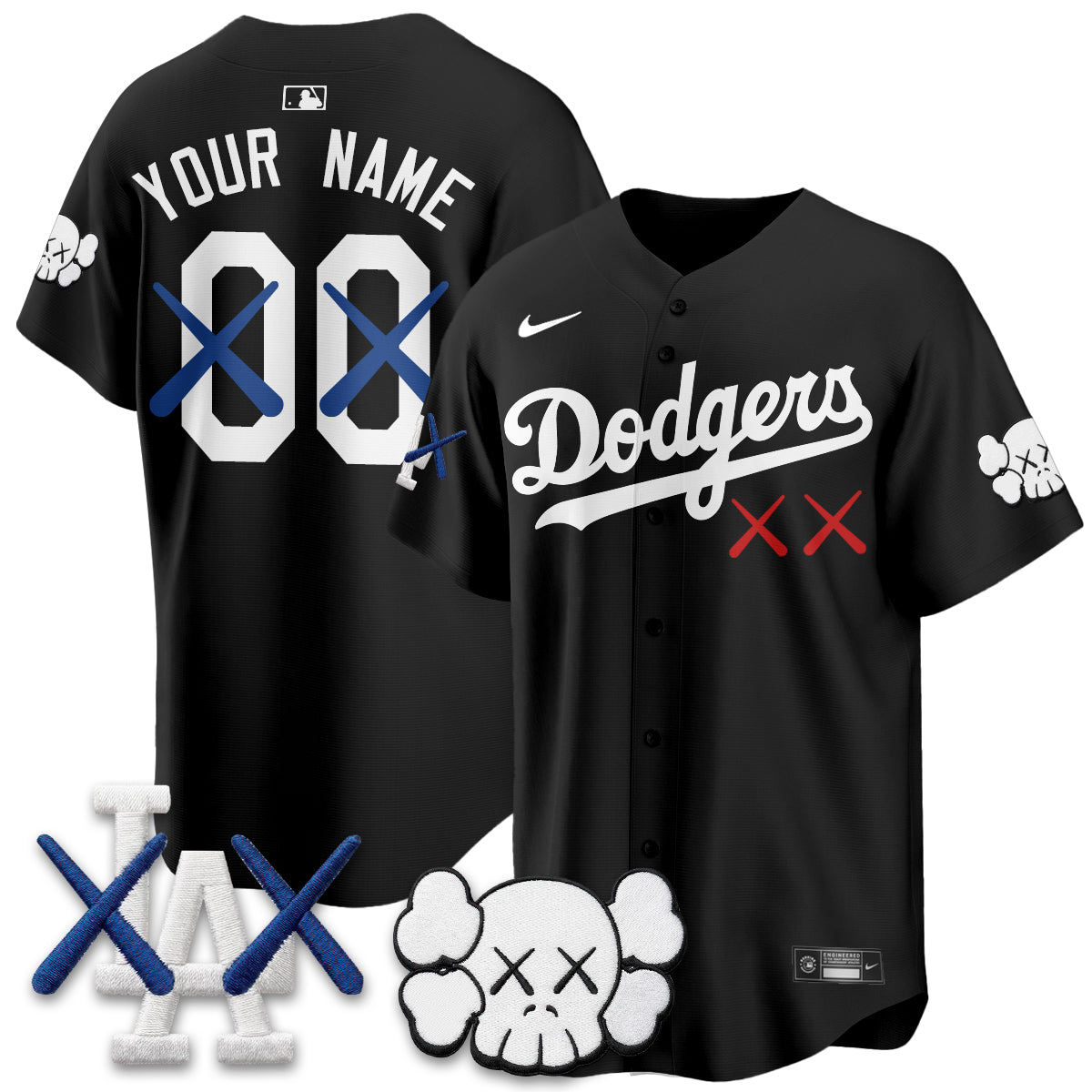 Los Angeles Dodgers x KAWS Edition Vapor Custom Jersey - Stitched