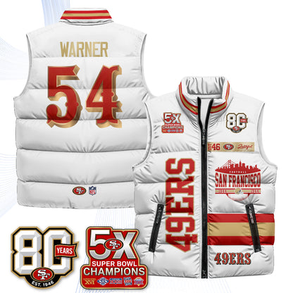 SF Faithful to The Bay Puffer Vest - Printed