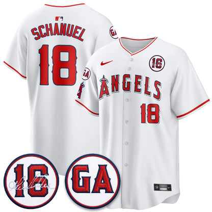 LAA Garret Anderson Tribute Patch Vapor Jersey - All Stitched V1