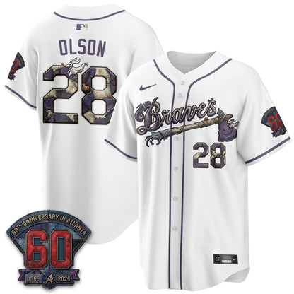 Atlanta Braves Nightmare Edition Vapor Jersey - Stitched