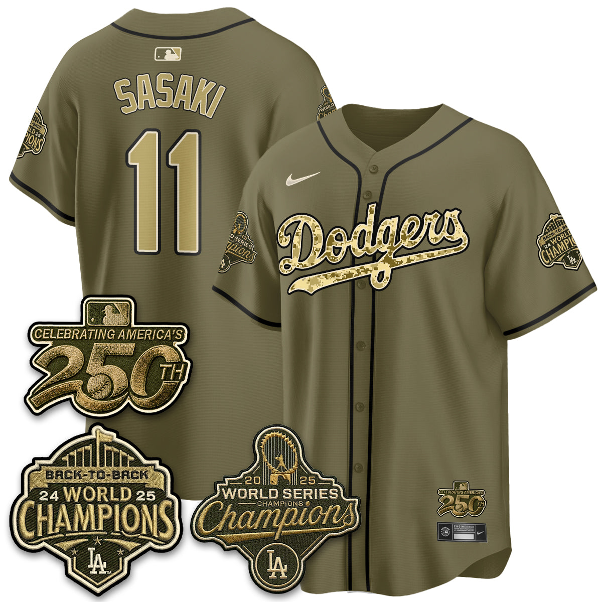LAD Military Appreciation Game Day Jersey -All Stitched