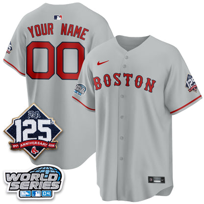Boston Red Sox Throwback 2004 Vapor Custom Jersey - Stitched