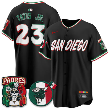 San Diego Padres City Connect Mexico Style Vapor Jersey - Stitched