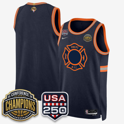 New York Knicks 2026 NBA Eastern Conference Champions City Edition Jersey V2- Stitched