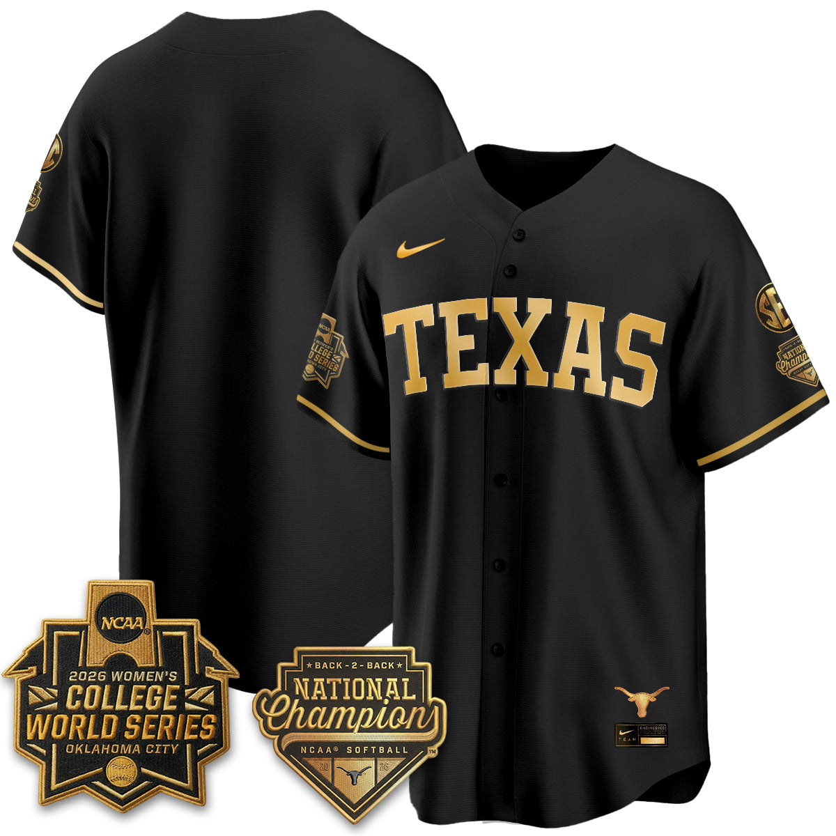 TEX Softball 2026 World Series (WCWS) Vapor Premier Limited Jersey - B2B Champs - Stitched