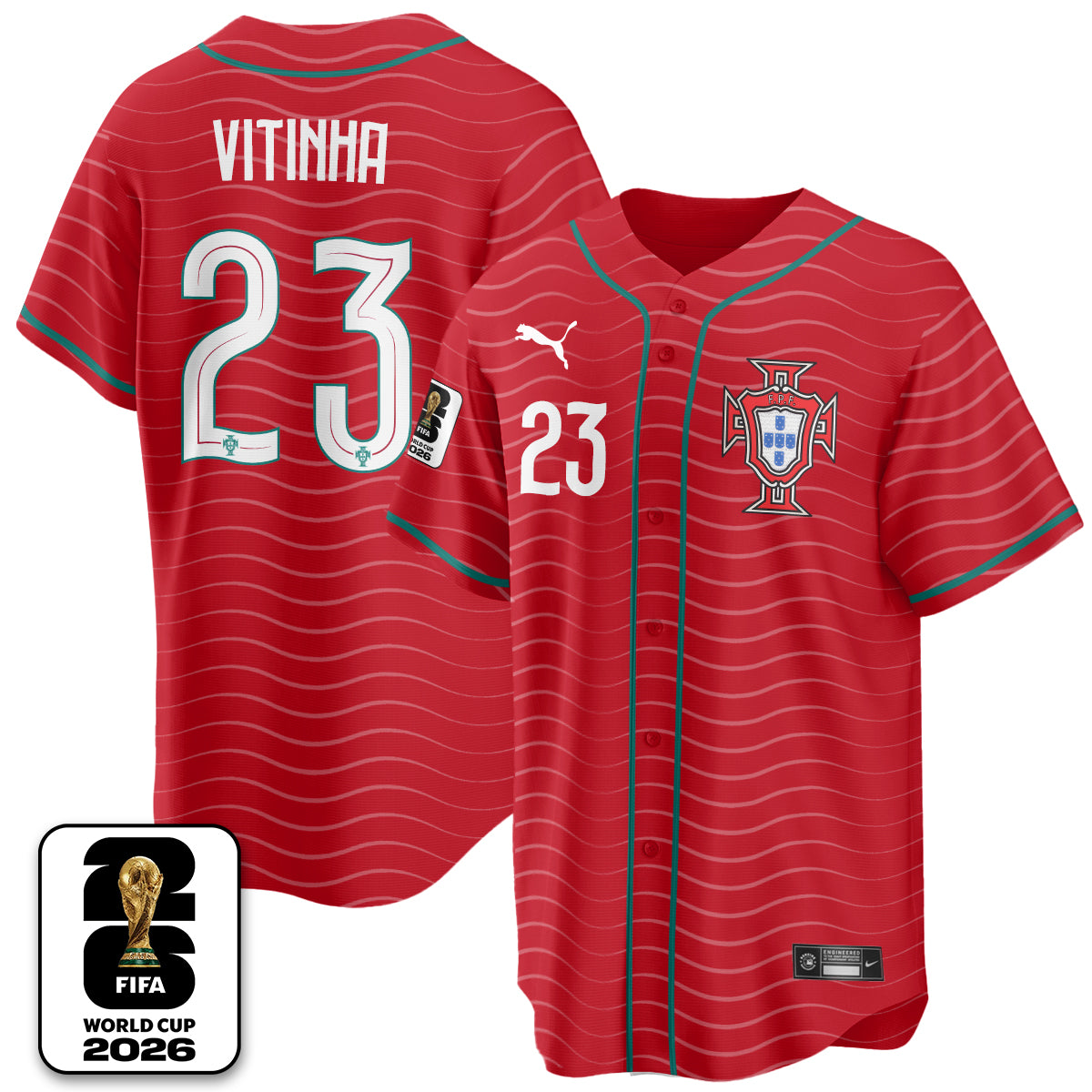 Portugal Soccer National Team x Baseball Vapor Limited Jersey - Stitched