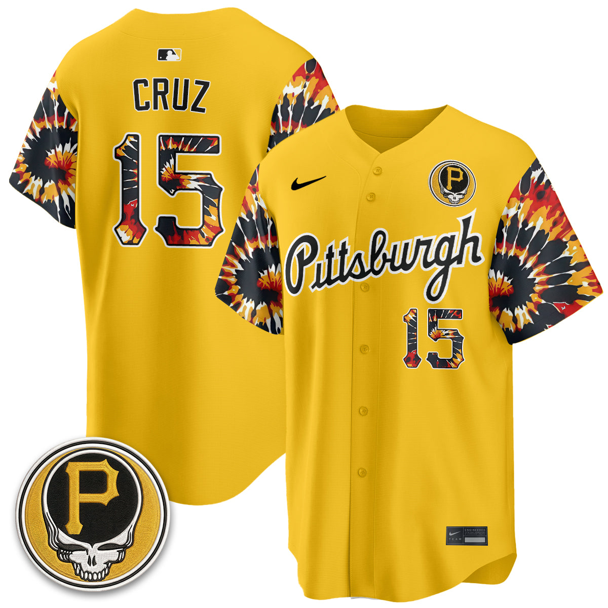 Pittsburgh Pirates x Grateful Dead Vapor Limited Jersey - Stitched