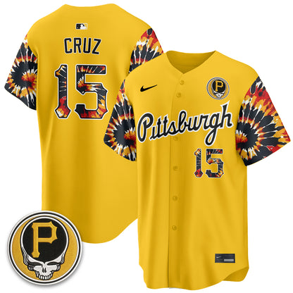 Pittsburgh Pirates x Grateful Dead Vapor Limited Jersey - Stitched