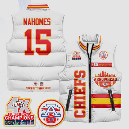 KC Arrowhead Puffer Vest - Printed
