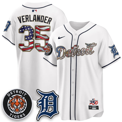 DET 2026 Independence Day USA Vapor Limited Jersey - Stitched