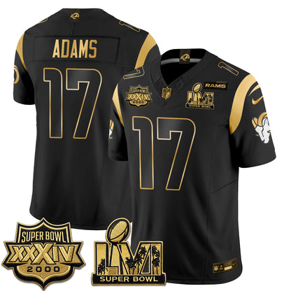 LAR SBowl Champs Gold Vapor Jersey - Stitched