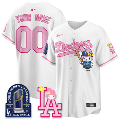 Los Angeles Dodgers My Melody Edition Vapor Custom Jersey - Stitched