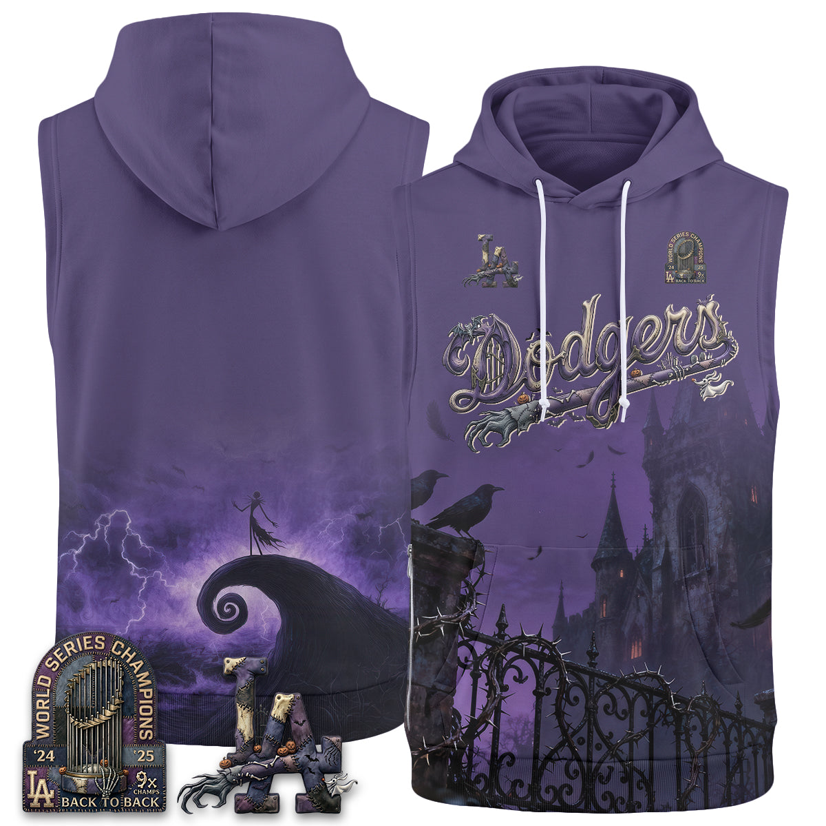 LAD Nightmare Edition Sleeveless Hoodie Tank Top - Printed
