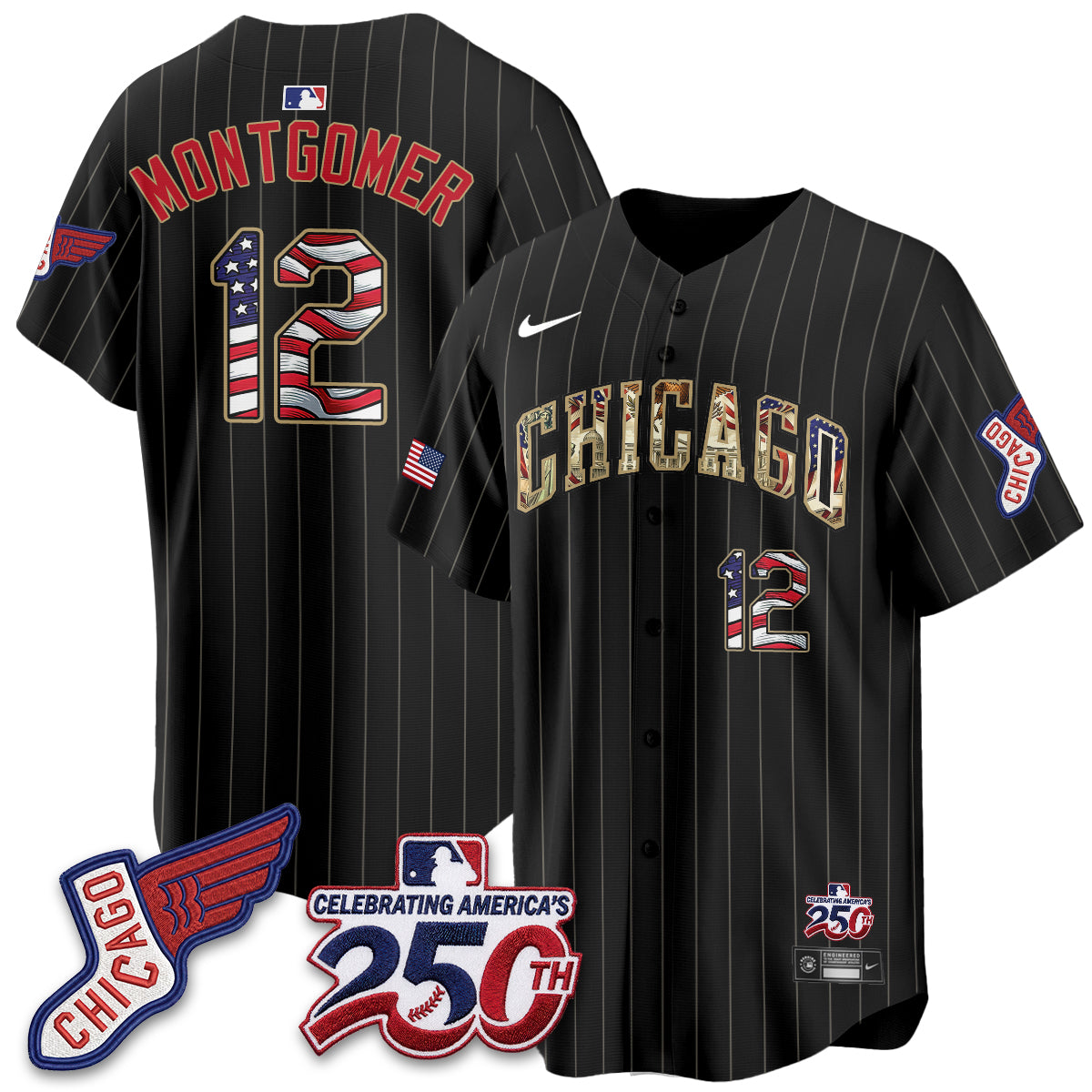 Chicago White Sox 2026 Independence Day USA Vapor Jersey - Stitched