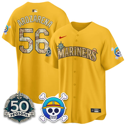 Seattle Mariners OP Japanese Cartoon Vapor Limited Jersey - Printed
