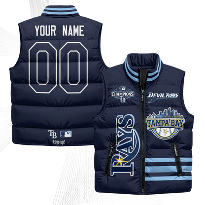 TB "Devil Rays" Custom Puffer Vest - Printed