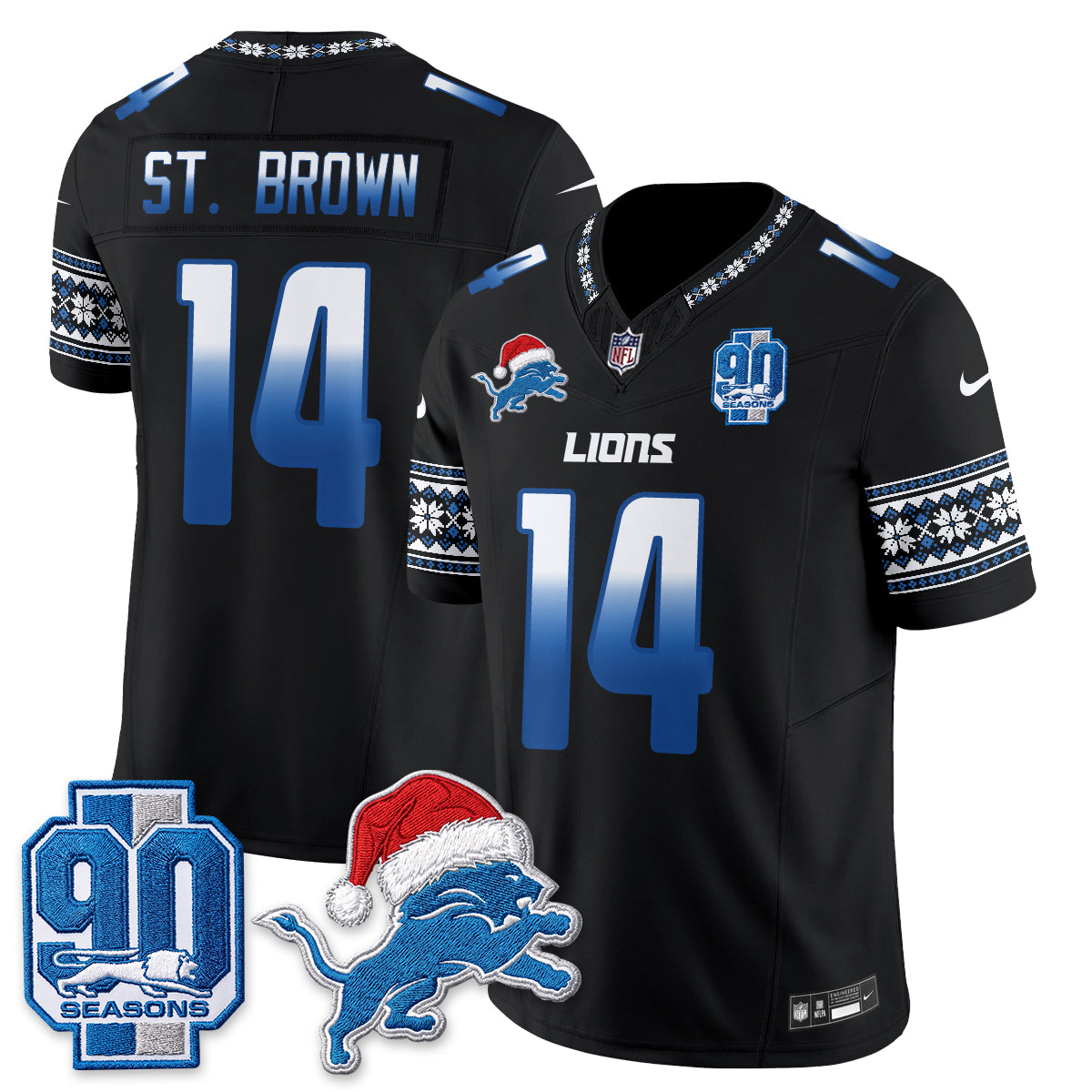 DET Xmas Edition Vapor Jersey - Stitched