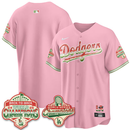 Los Angeles Dodgers National Watermelon Day Vapor Jersey - Stitched