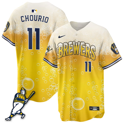 Milwaukee Brewers "Pitcher & Pint" Edition Vapor Limited Jersey - Stitched