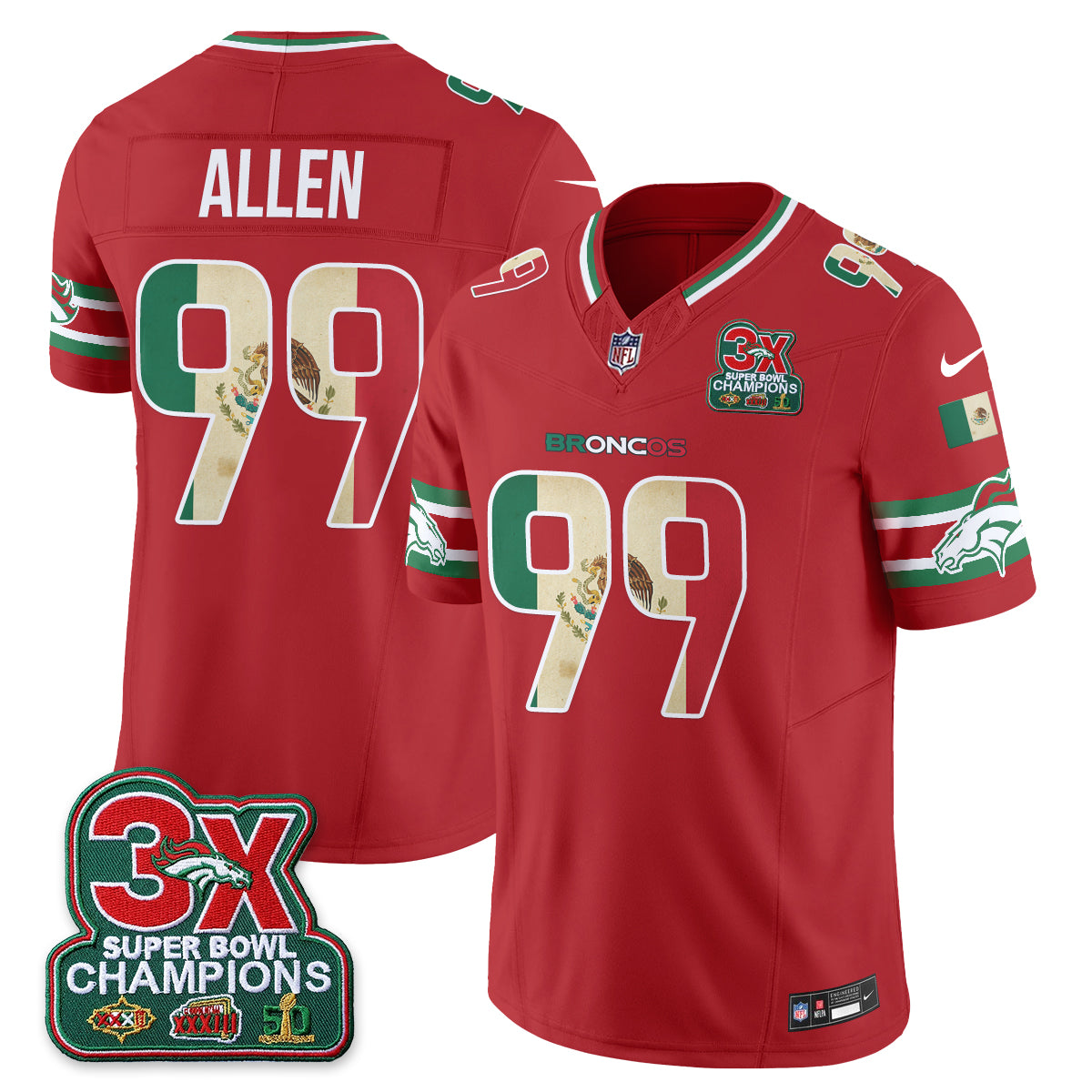 DEN Mexico Edition Vapor Jersey - Stitched