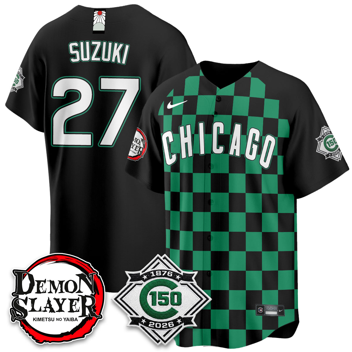 Chicago Cubs Demon Slayer Vapor Limited Jersey - Stitched