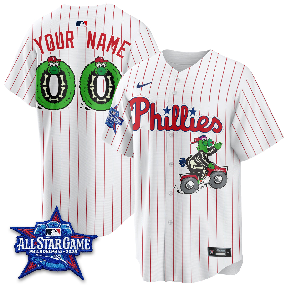 PHI Skeleton Edition Vapor Custom Jersey - Stitched