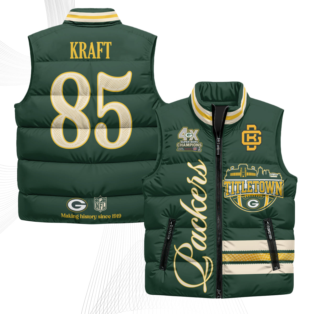 GB 2026 Rivalries Puffer Vest - Printed