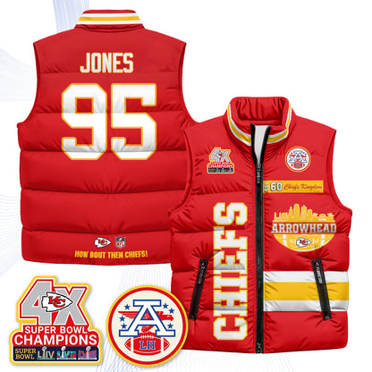 KC Arrowhead Puffer Vest - Printed