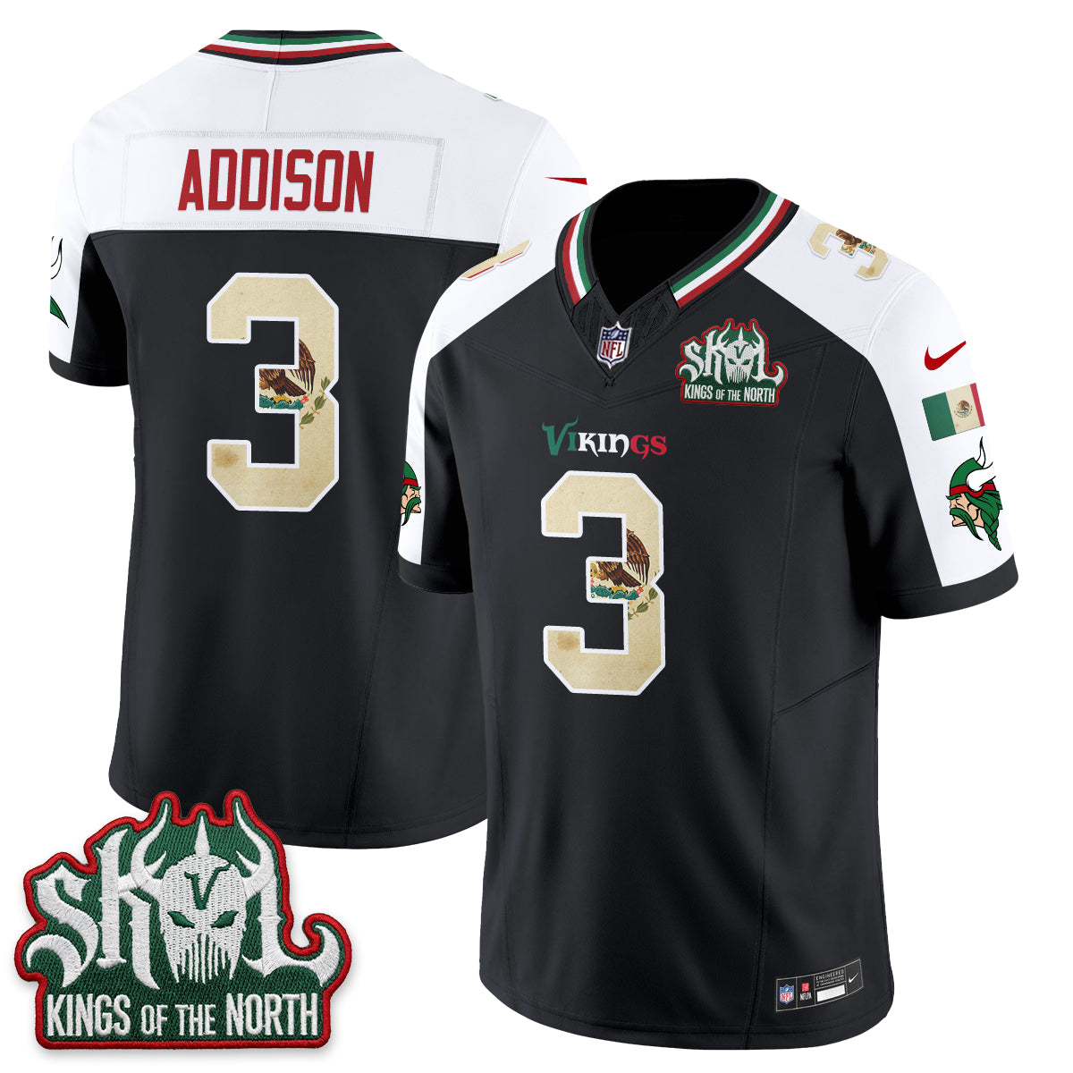 Minnesota Vikings Mexico Edition Vapor Jersey - Stitched