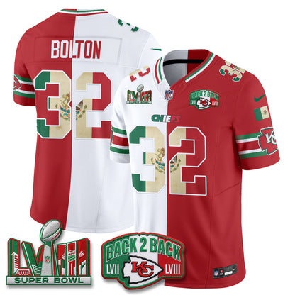 Kansas City Chiefs Mexico Split Edition Vapor Jersey - Stitched