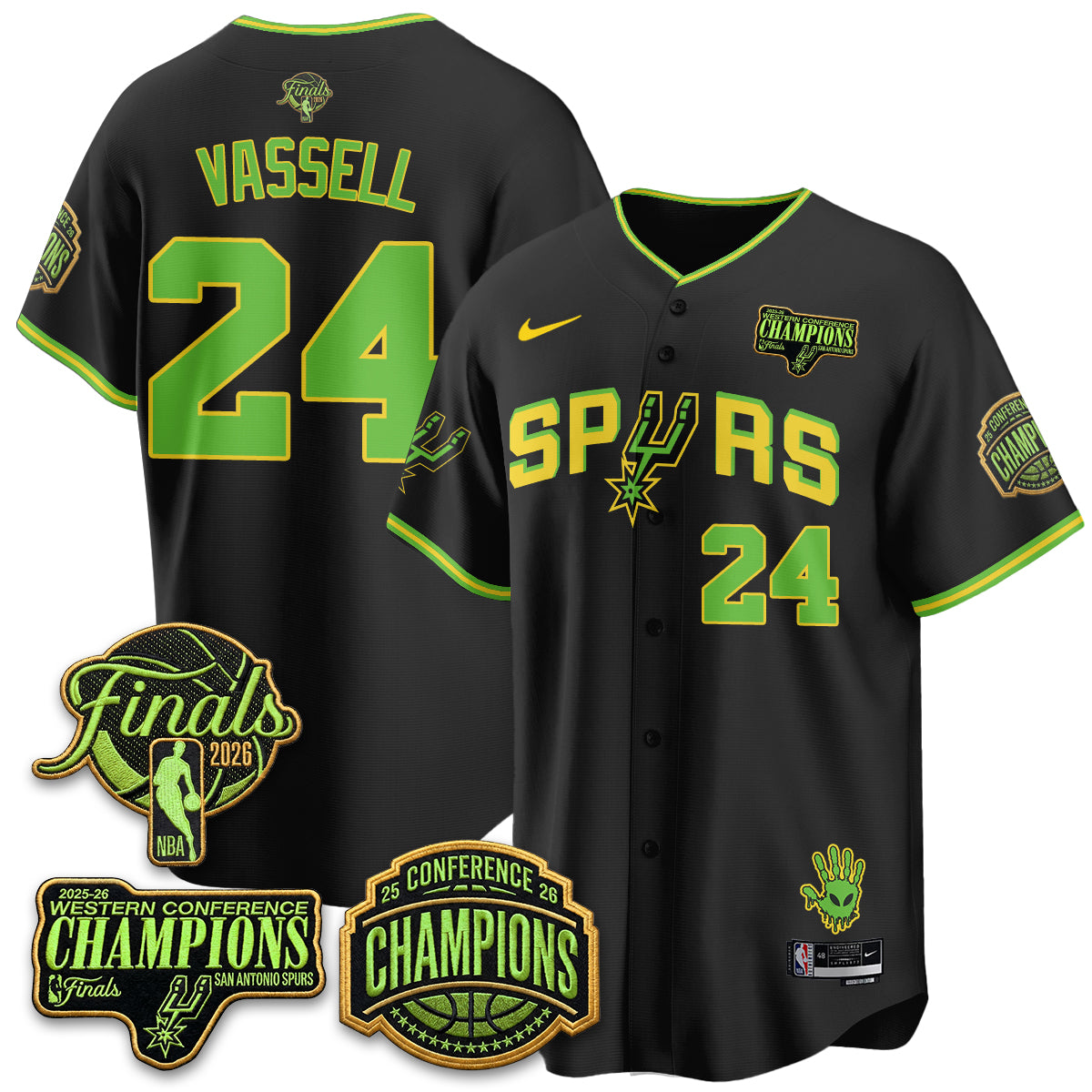 San Antonio Spurs 2026 Basketball Alien Style Vapor Jersey - Stitched