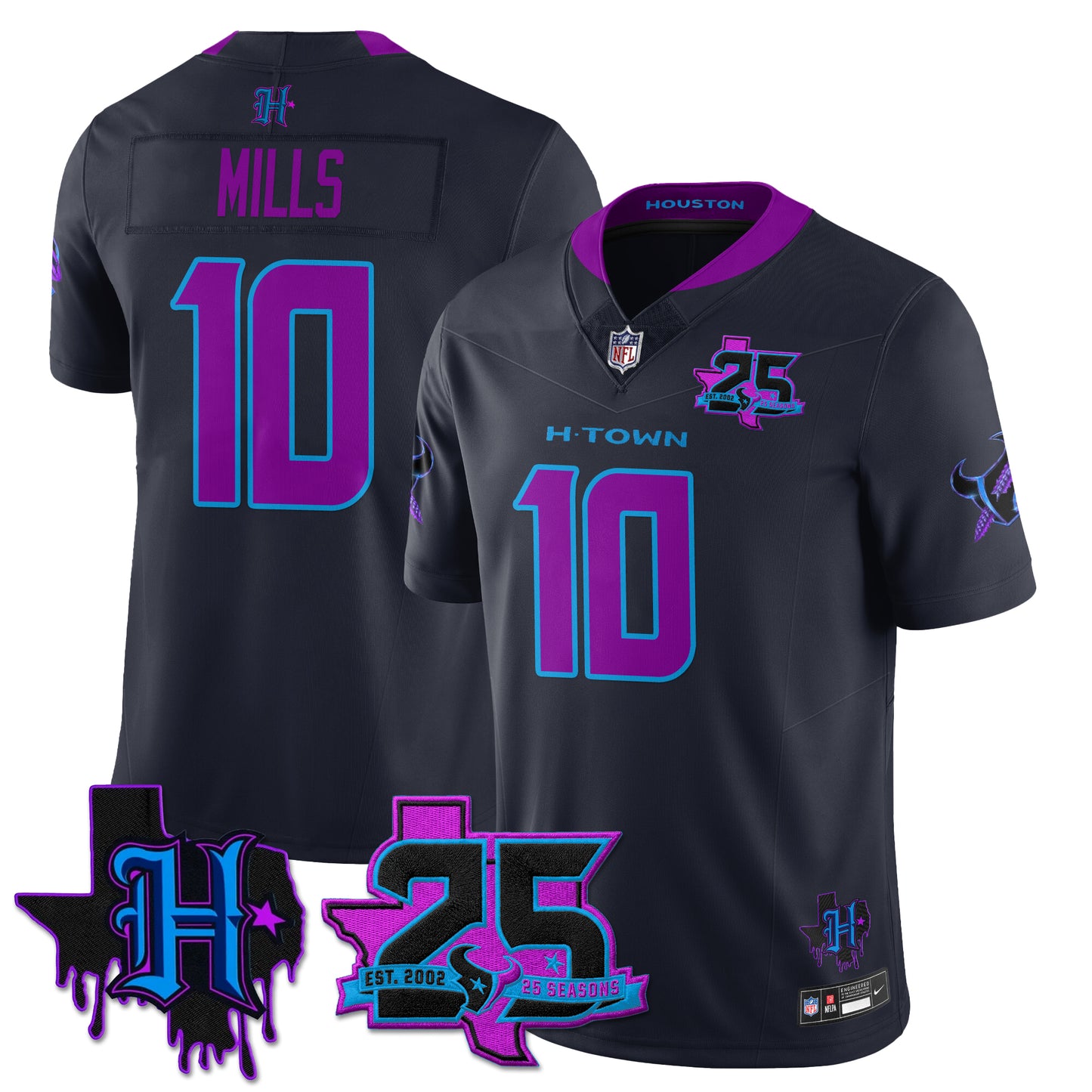 HOU 25th Seasons in 2026 DJ Screw Vapor Limited Jersey - All Stitched