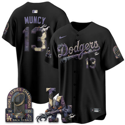 Los Angeles Dodgers Nightmare Edition Vapor Jersey - Printed