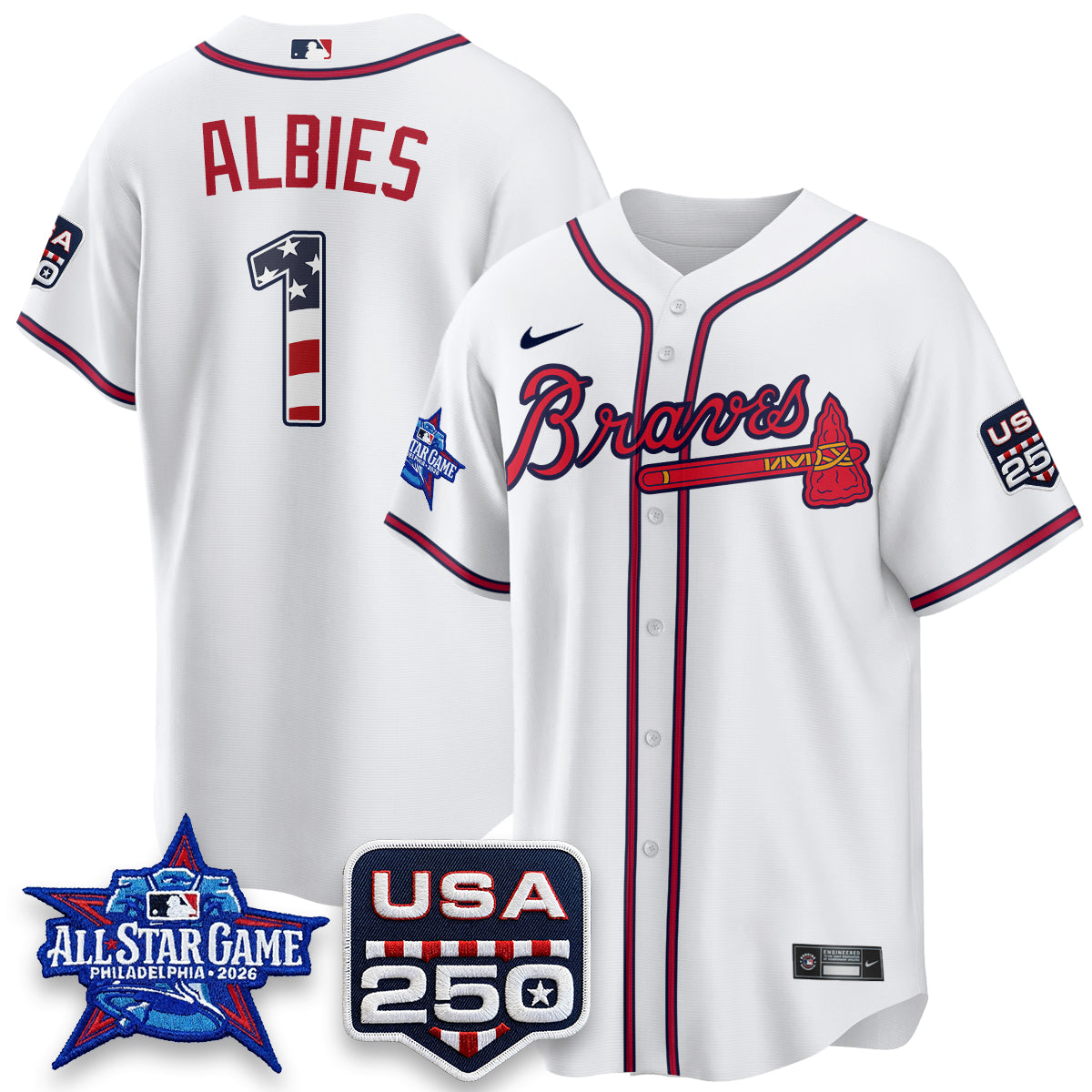 Atlanta Braves 2026 All Star Game Vapor Jersey- Stitched