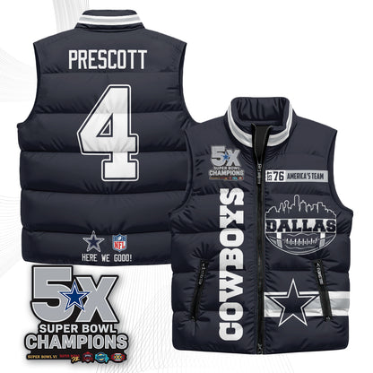DAL "America's Team" Puffer Vest - Printed