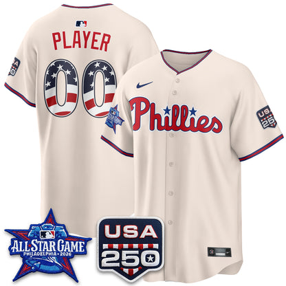 Philadelphia Phillies 2026 All Star Edition Vapor Custom Jersey - Stitched