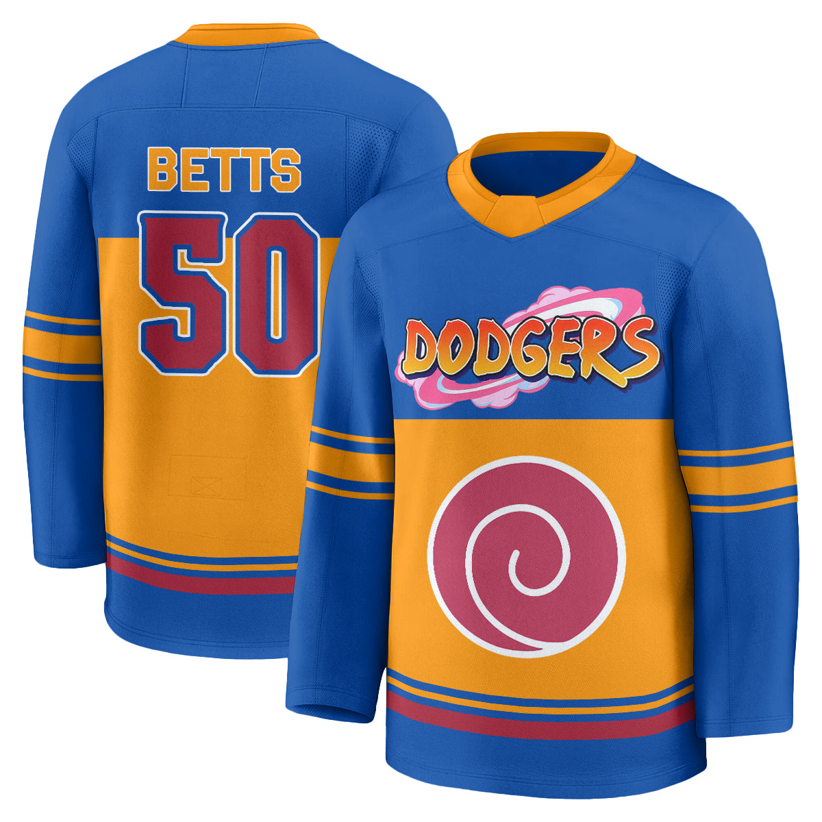 Los Angeles Dodgers Naruto Edition Vapor Hockey Jersey - Stitched