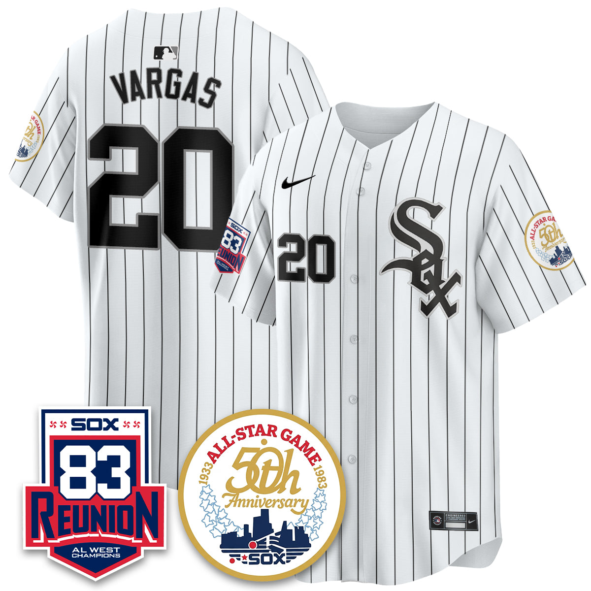 Chicago White Sox Reunion All West Champions Vapor Jersey - Stitched