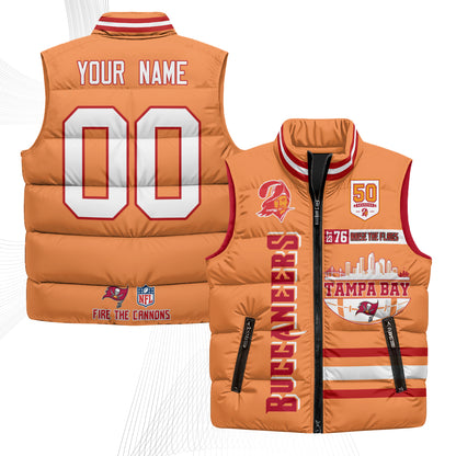TB "Raise the Flags" Custom Puffer Vest - Printed