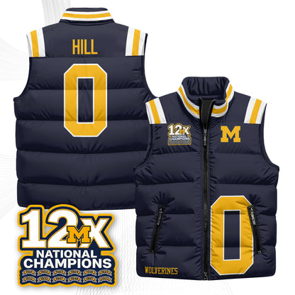 MICH 12X Champs Puffer Vest - Printed